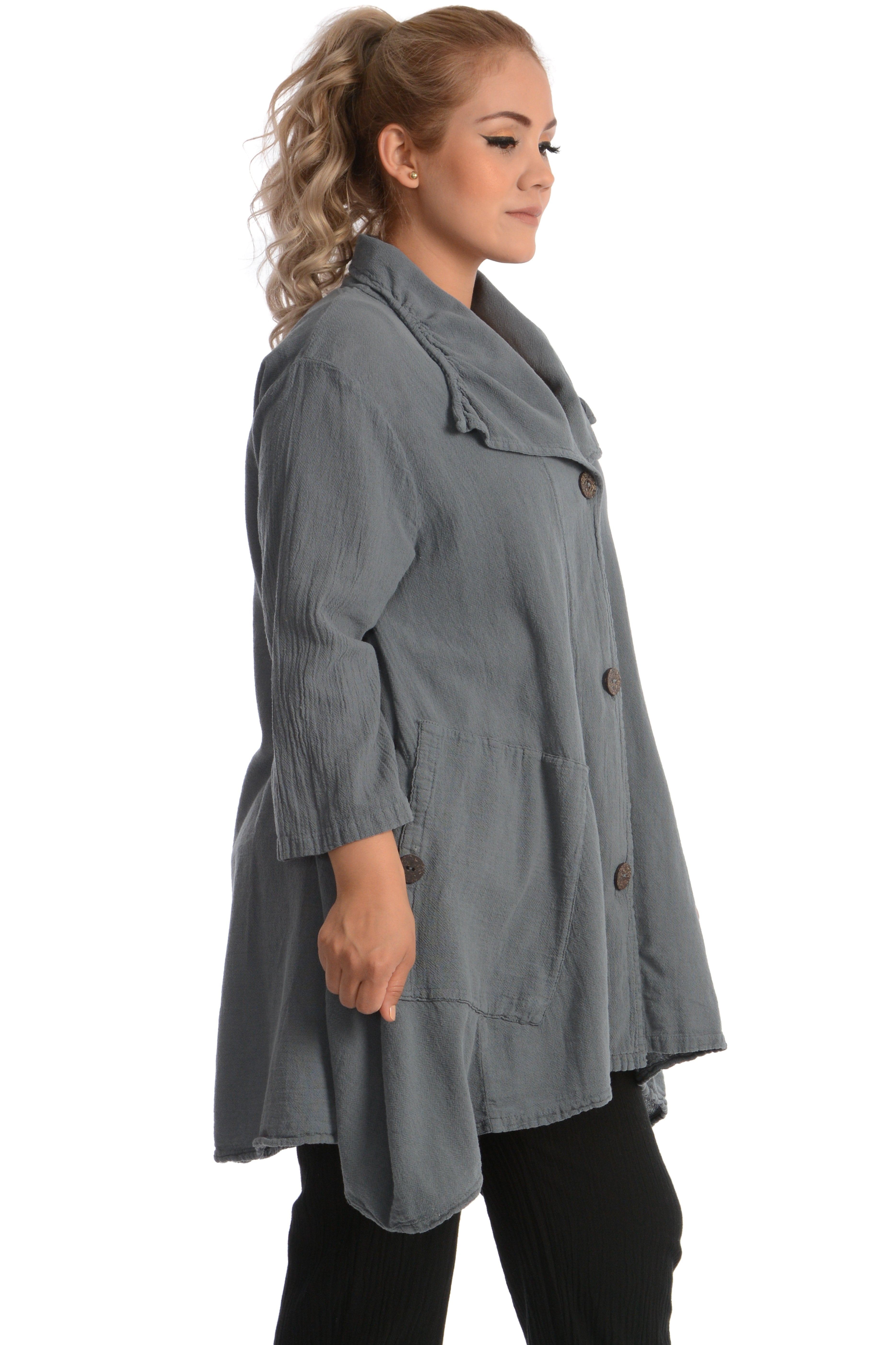 Maria de Guadalajara: Nahil Jacket in Gray | KAQE