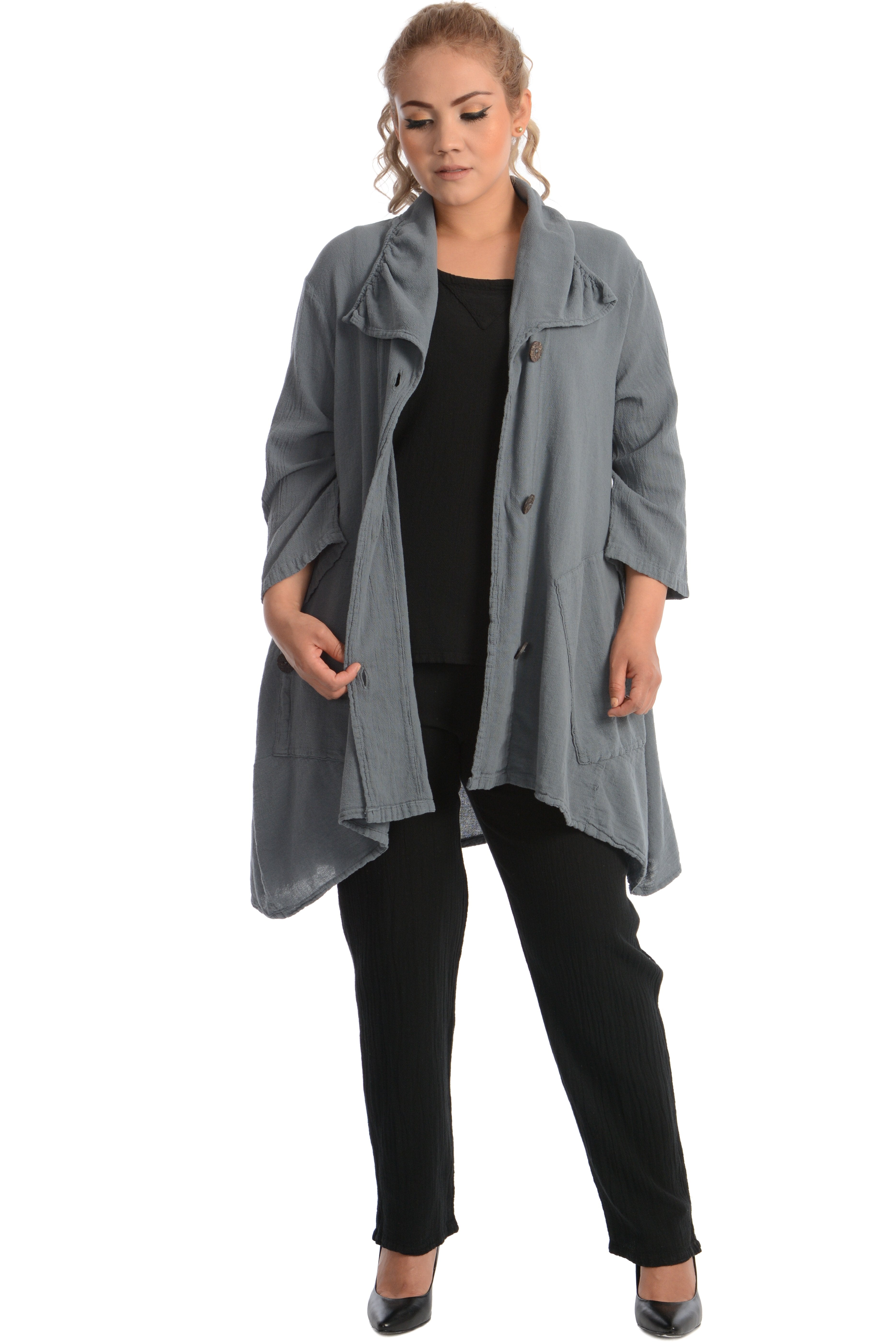 Maria de Guadalajara: Nahil Jacket in Gray | KAQE