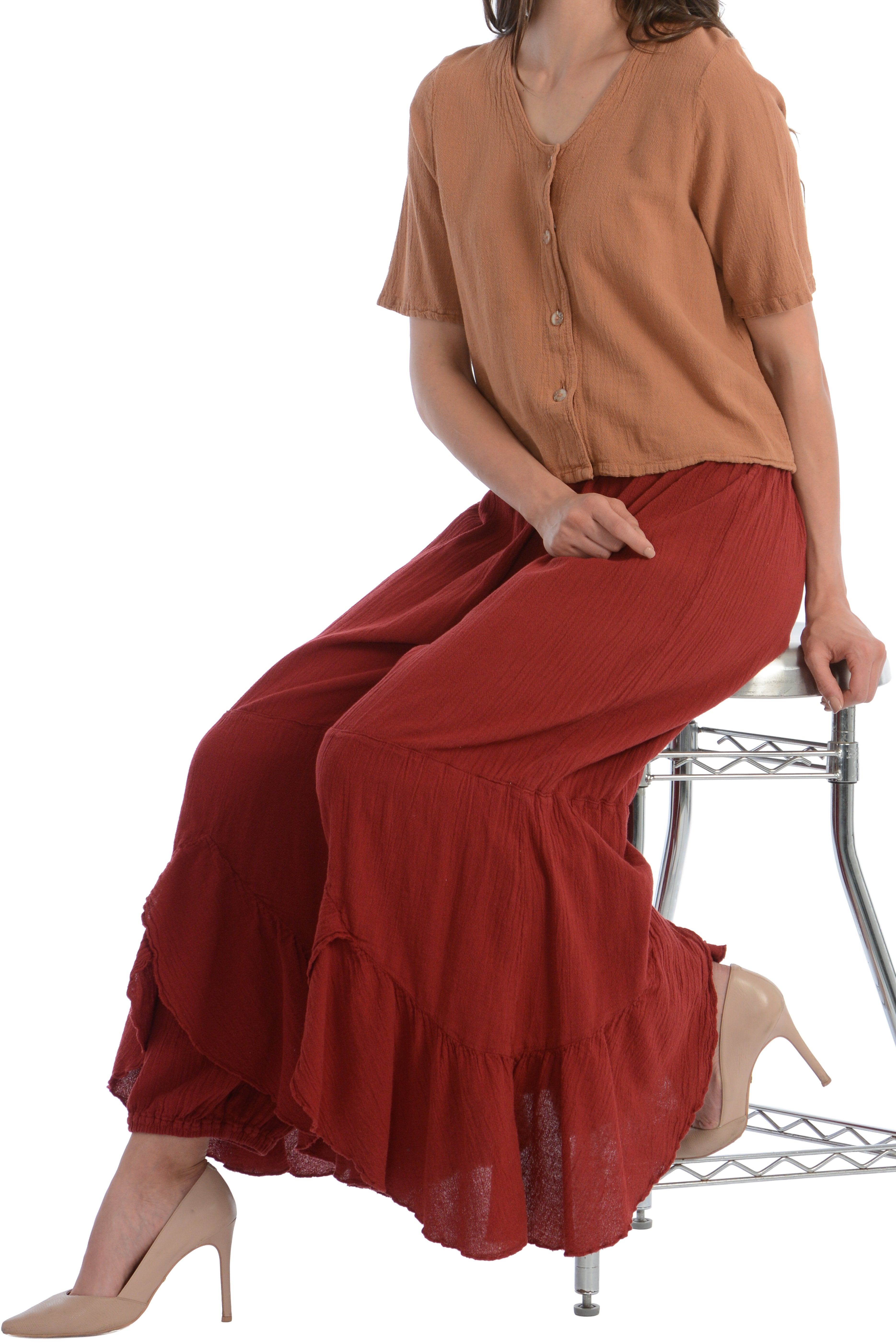 Maria de Guadalajara: Olas Pants in Shedron | KAQE