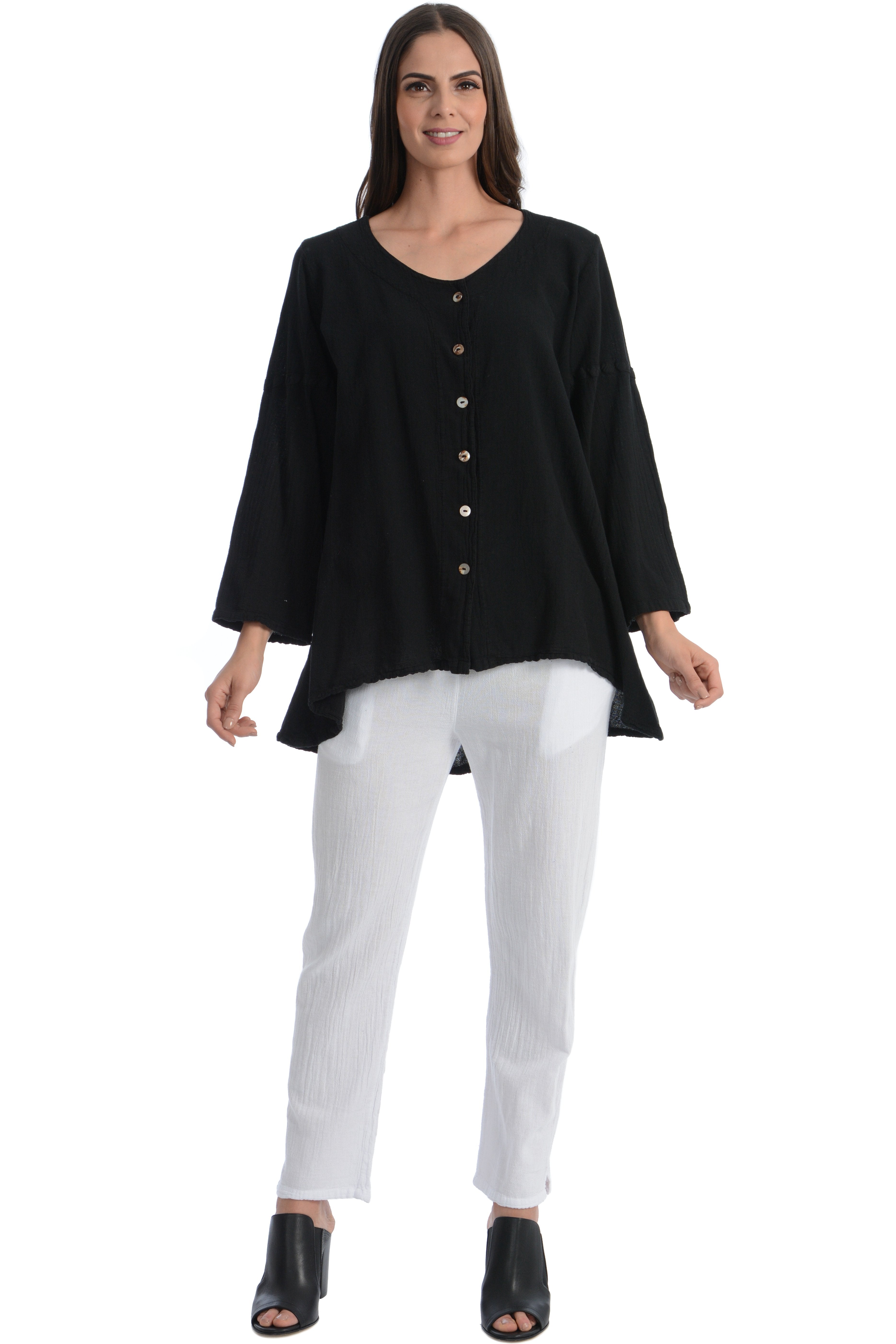 Maria de Guadalajara: Petunia Blouse in Black | KAQE