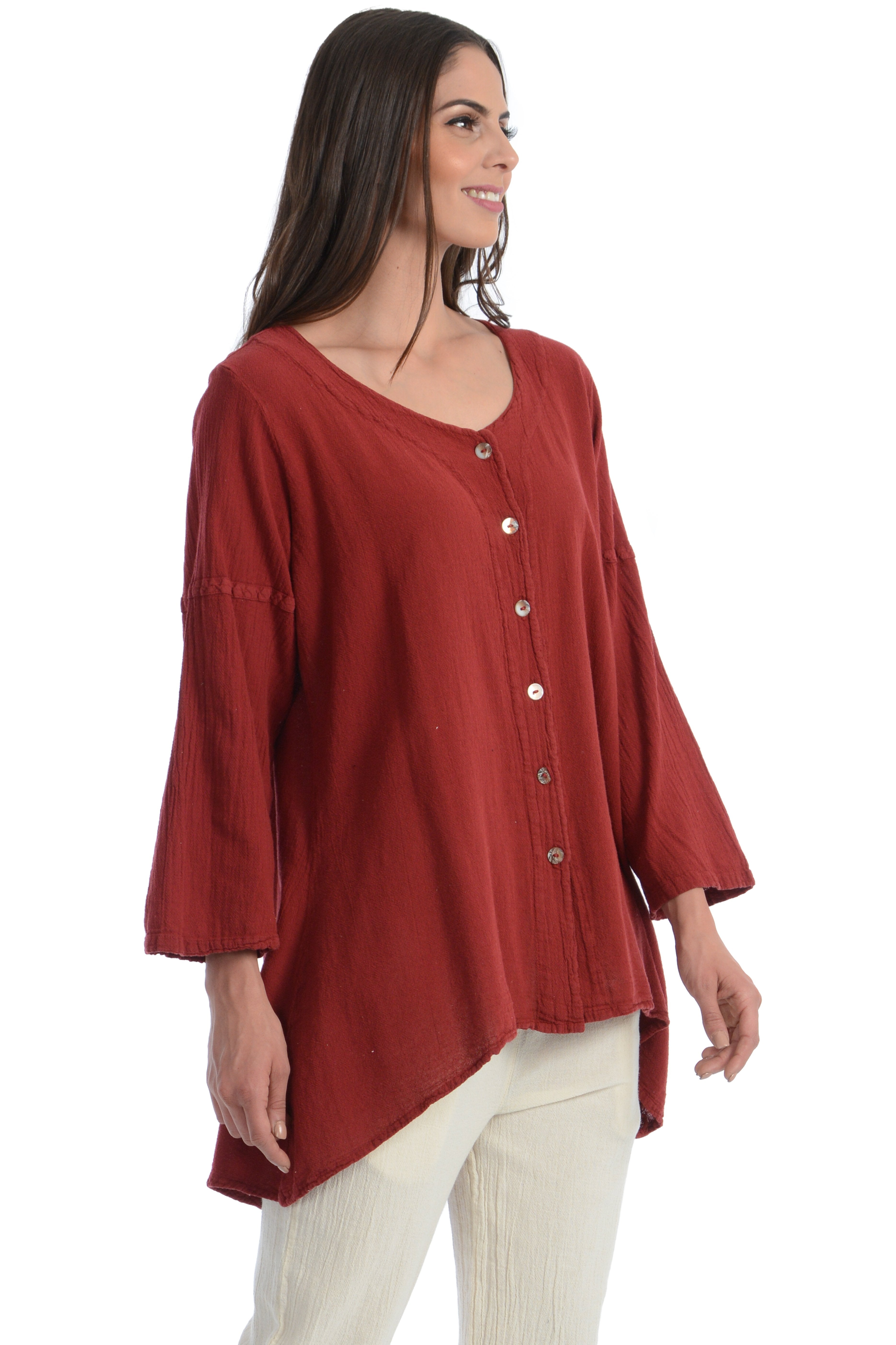 Maria de Guadalajara: Petunia Blouse in Shedron | KAQE