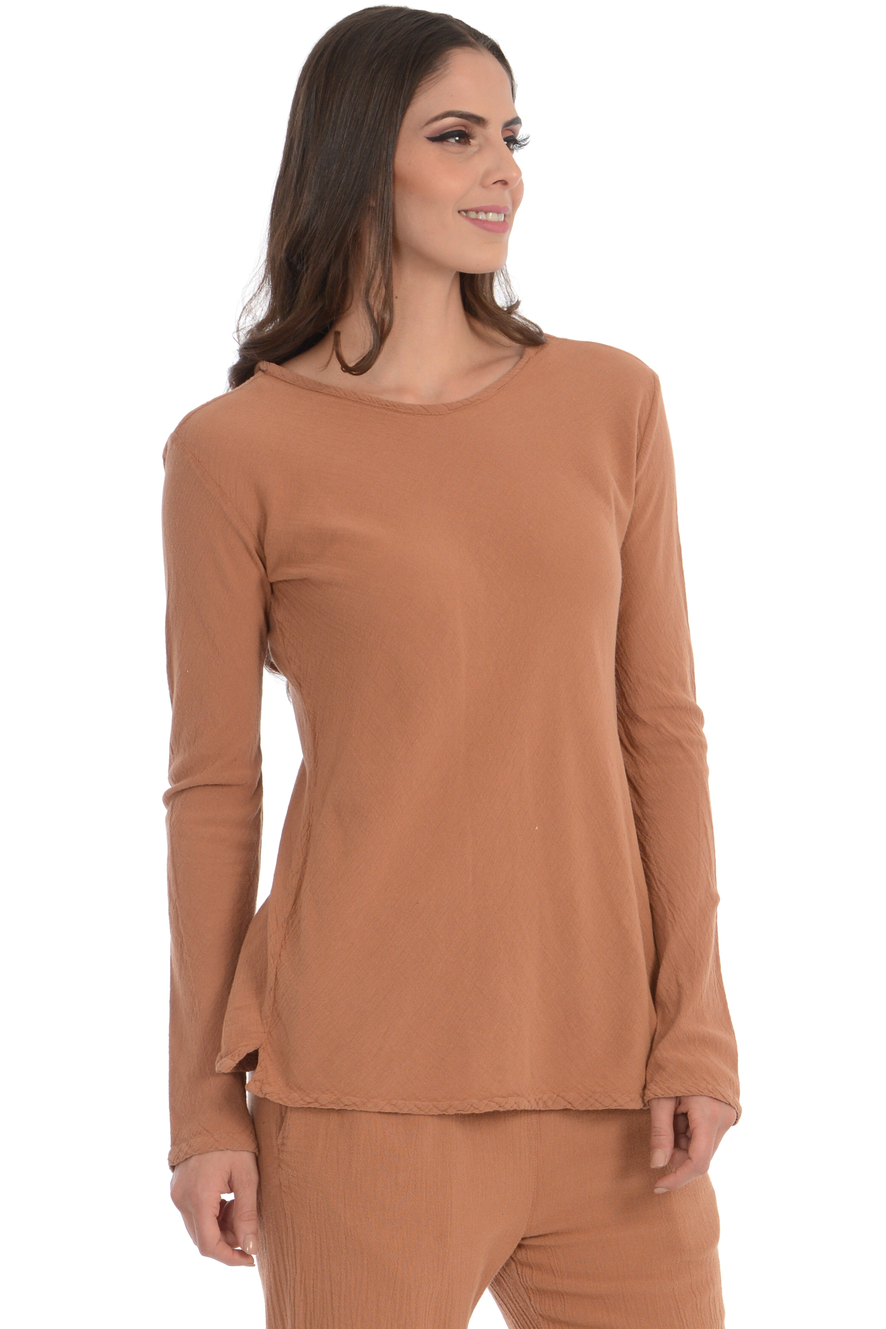 Maria de Guadalajara: Reef Blouse in Cinnamon | KAQE