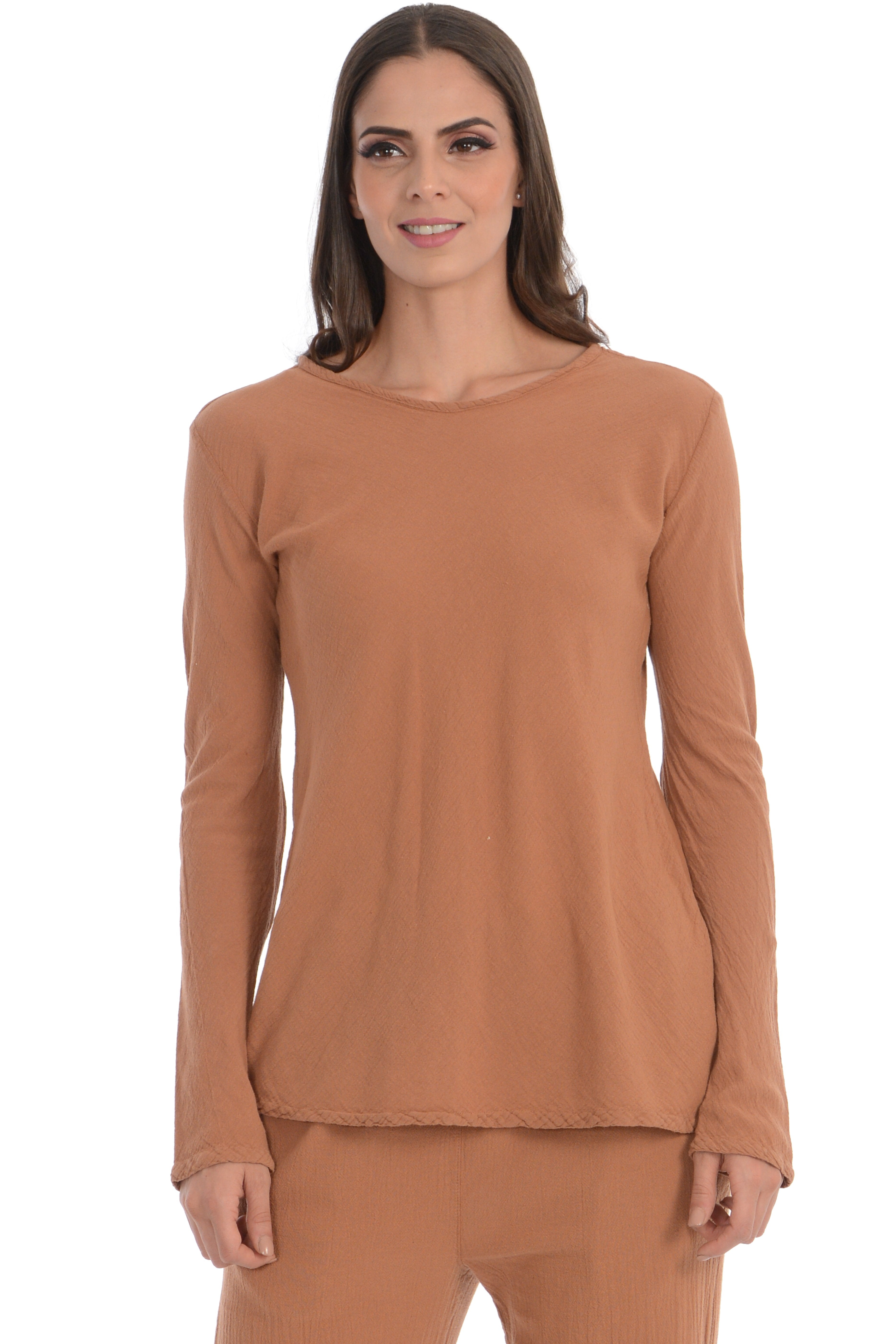 Maria de Guadalajara: Reef Blouse in Cinnamon | KAQE