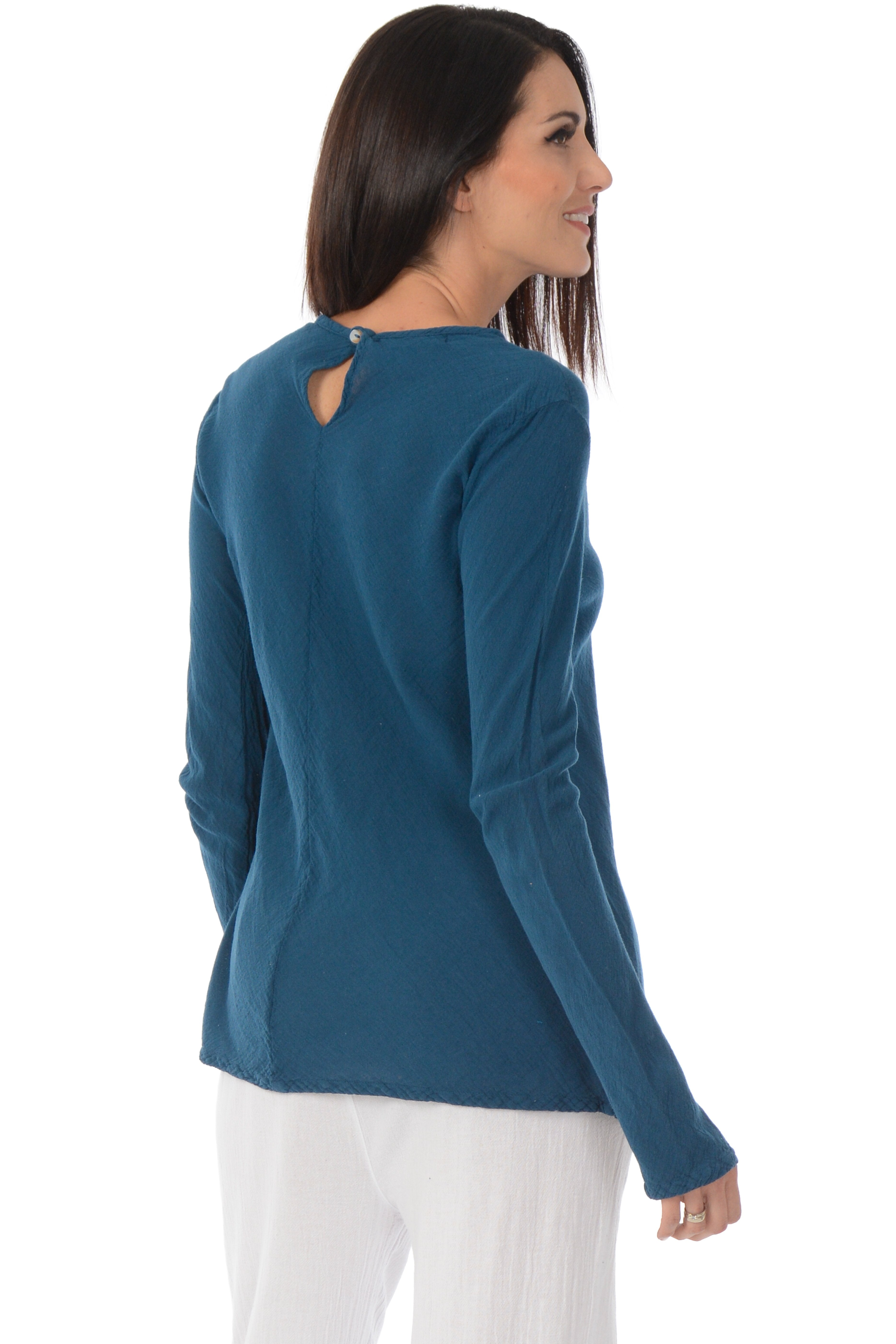 Maria de Guadalajara: Reef Blouse in Indigo Blue | KAQE