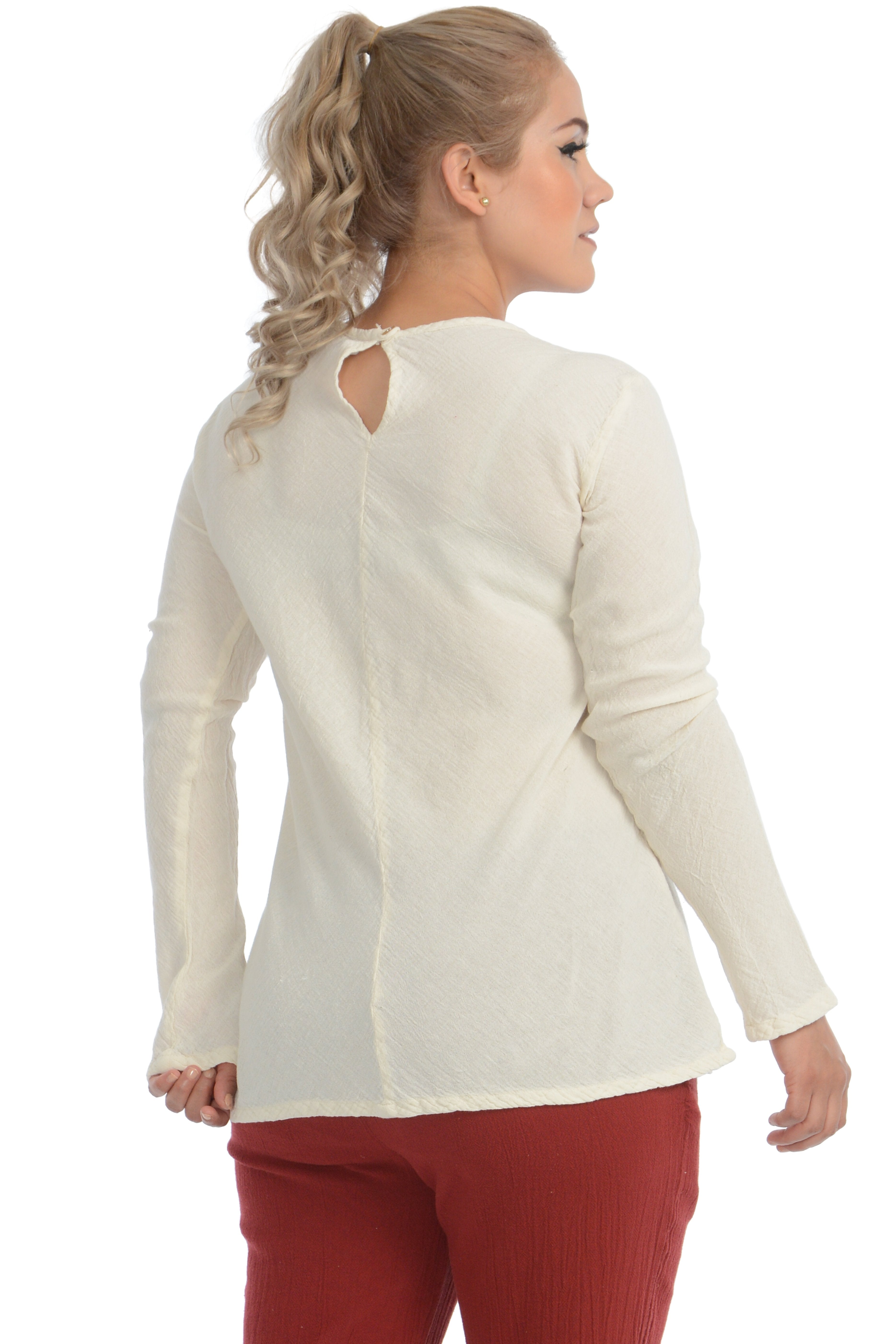 Maria de Guadalajara: Reef Blouse in Pearl | KAQE