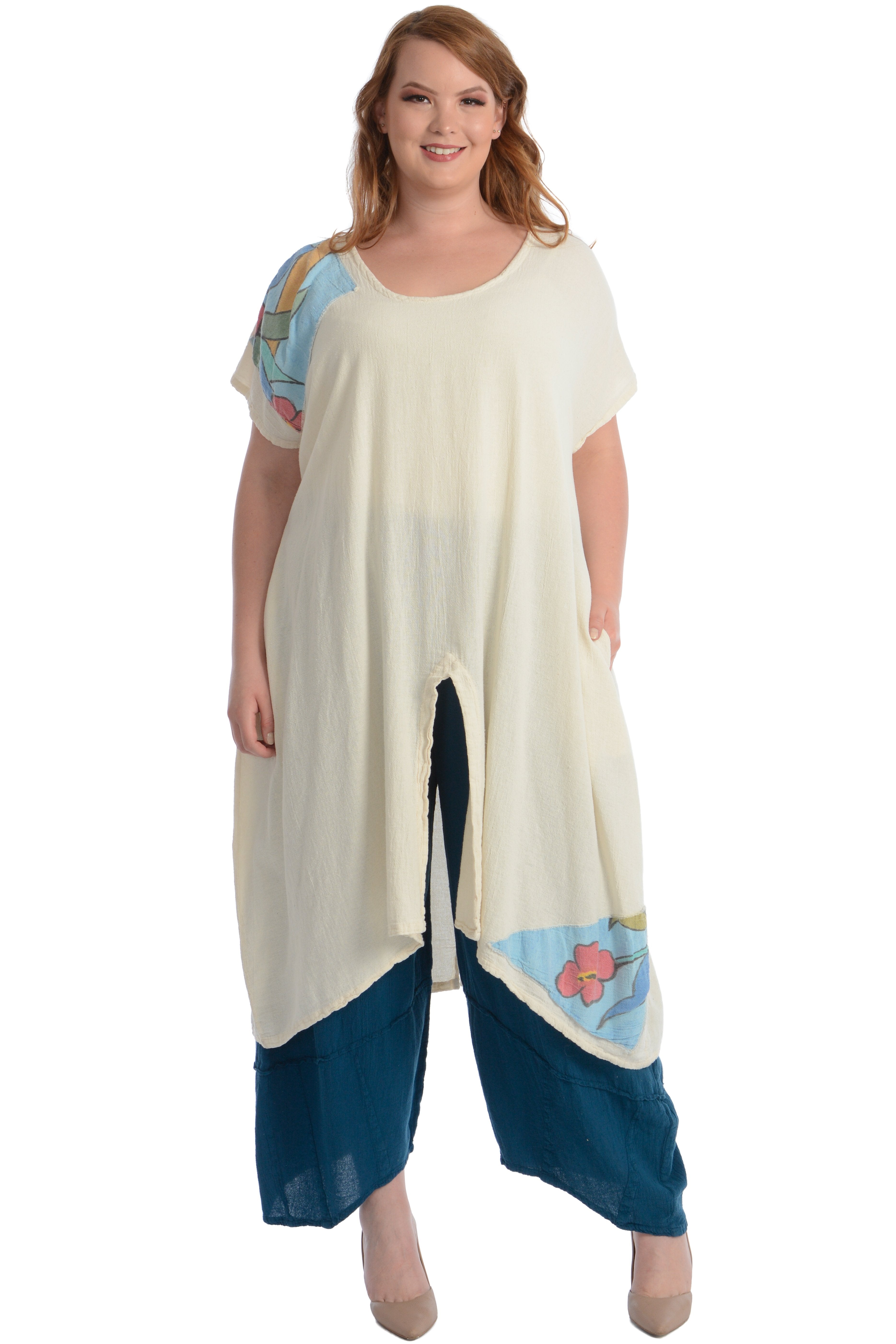 Maria de Guadalajara: Shell Tunic in Pearl | KAQE