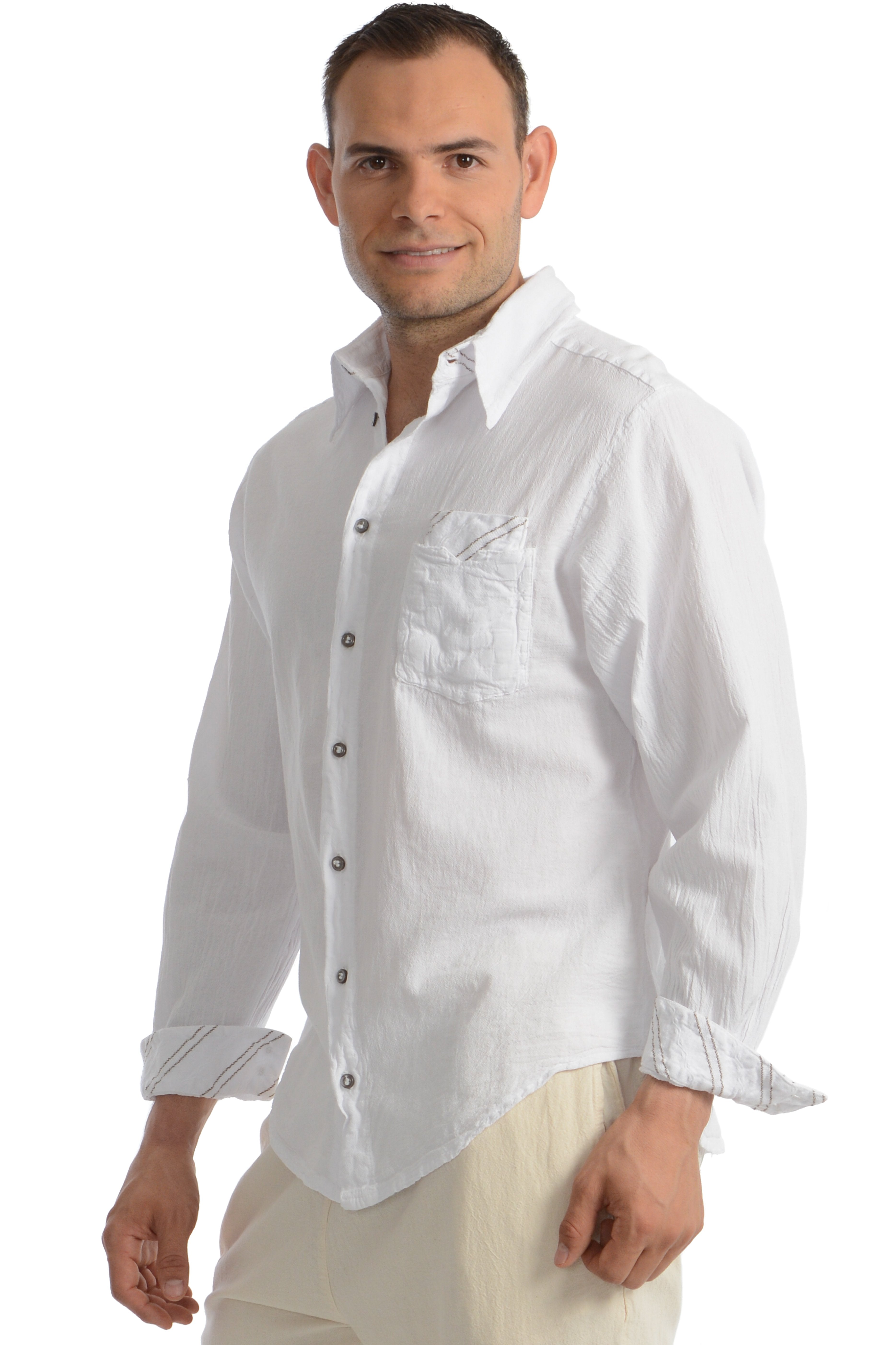 Maria de Guadalajara: Snapper Shirt in White | KAQE